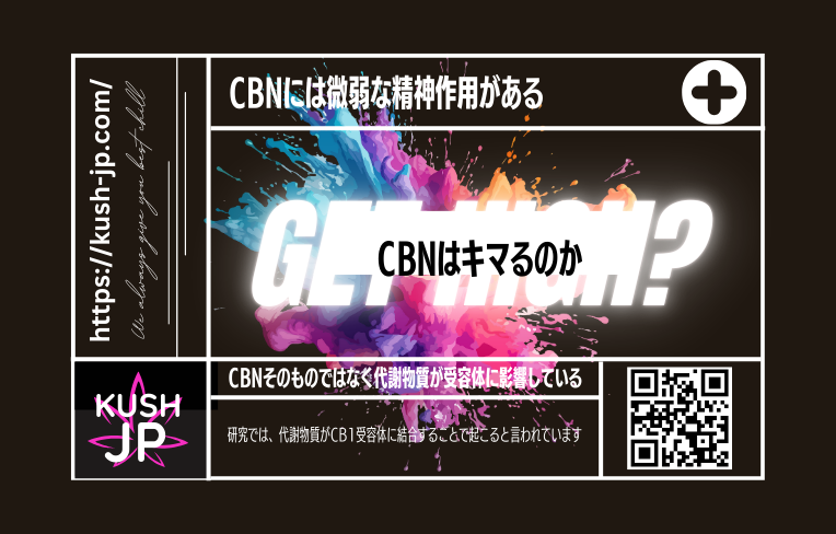 CBNには微弱な精神作用があるとされるがヒトで示された例はない