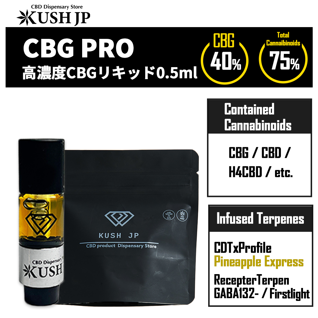 【CBNフリー】CBG -PRO- (PineappleExpress:0.5ml)【KUSH JP】