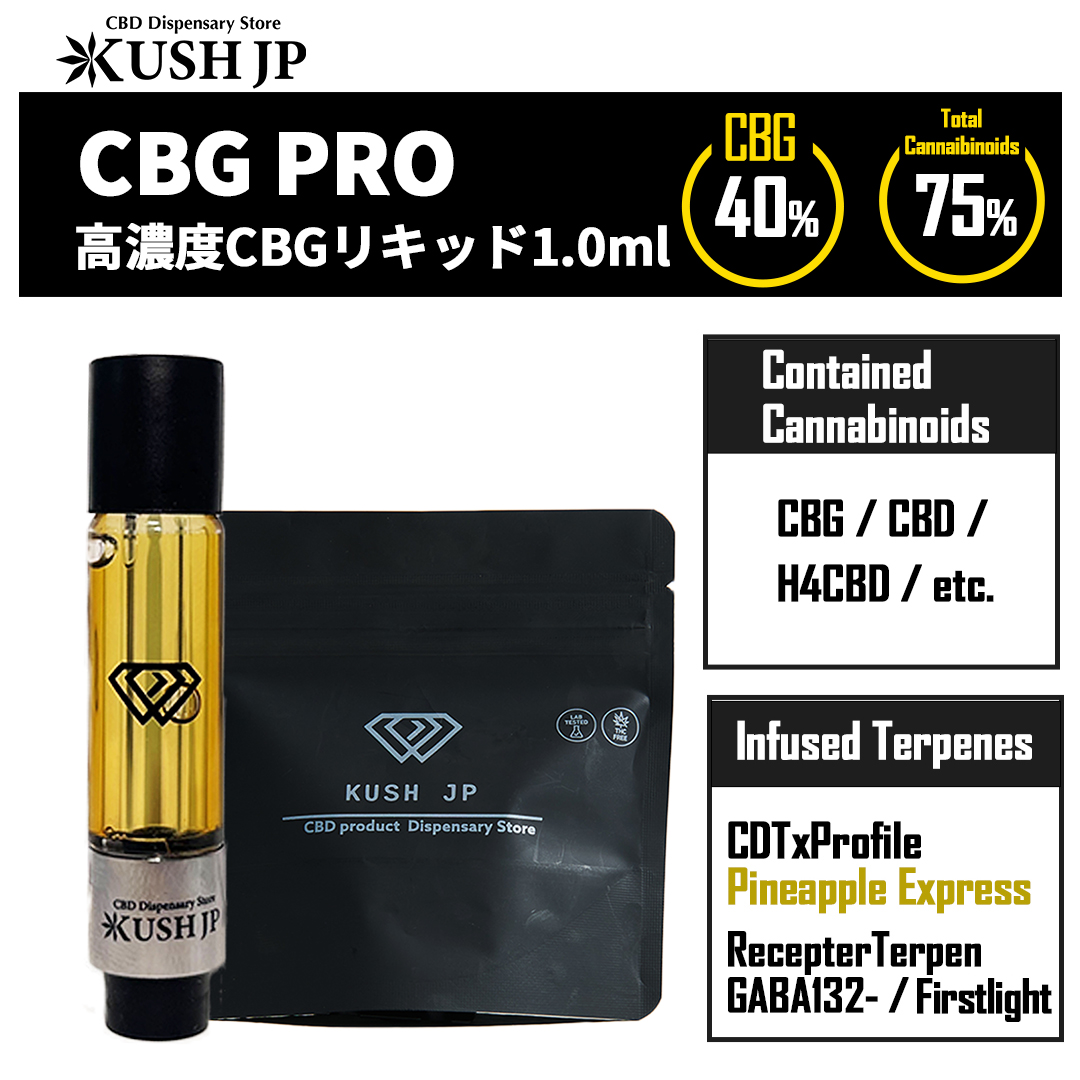 【新基準対応】CBG -PRO- （PineappleExpress：1.0ml）【KUSH JP】