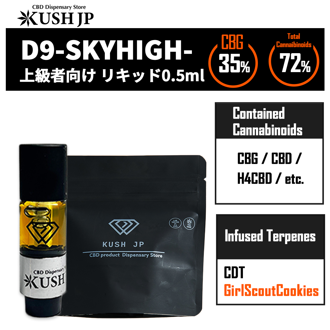 【CBNフリー】D9 SKYHIGH(Melonade:0.5ml)KUSH JP