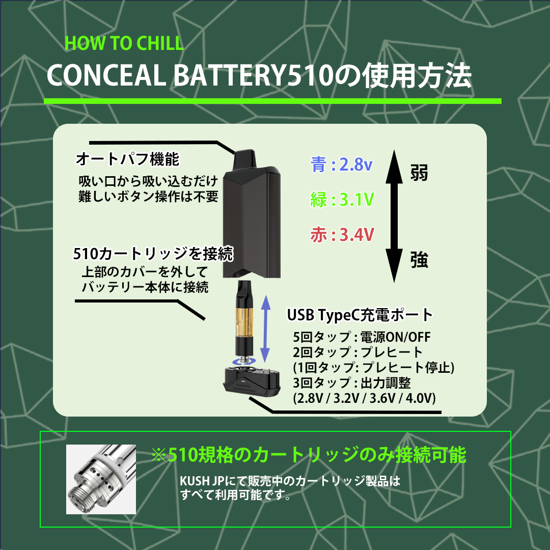 KUSH JP CONCEAL BATTERY2