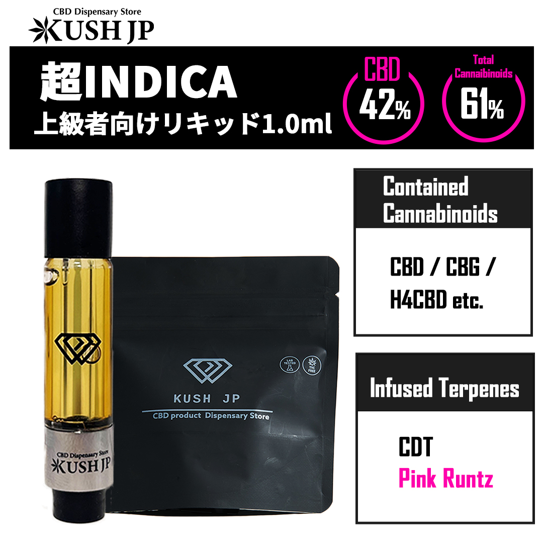 【CBNフリー】超INDICA（Pink Runtz：1.0ml）【KUSH JP】