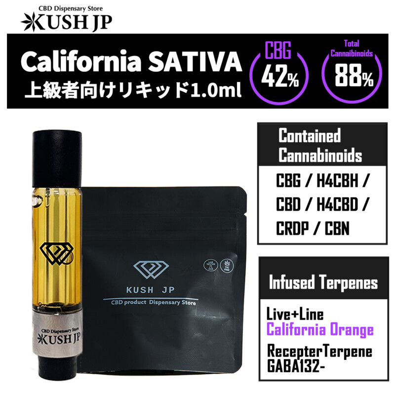 【新基準対応】California SATIVA（California Orange：1.0ml）【KUSH JP】
