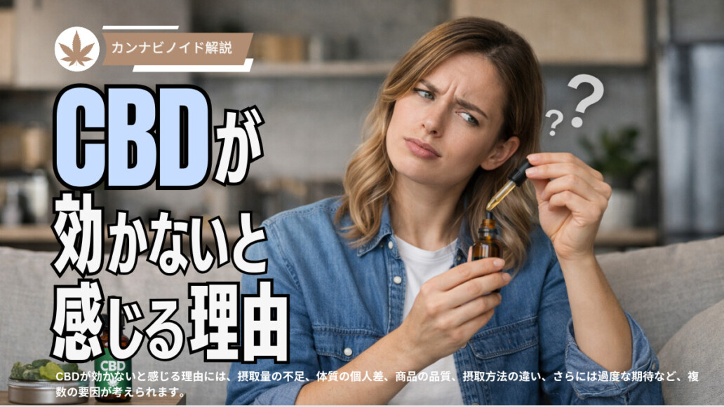 CBDが効かないのはなぜ？