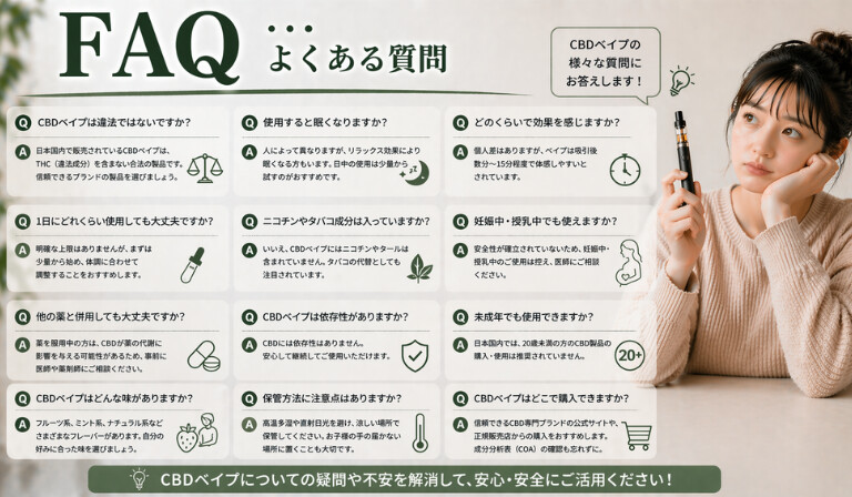 CBDベイプが効かない時のQ&A