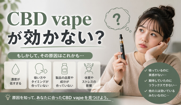 CBDベイプが効かない?
