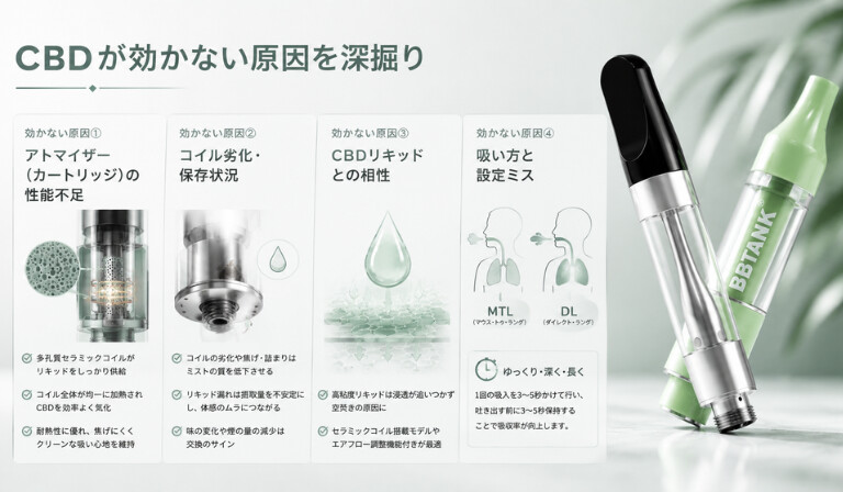 CBDが効かない原因を深掘り