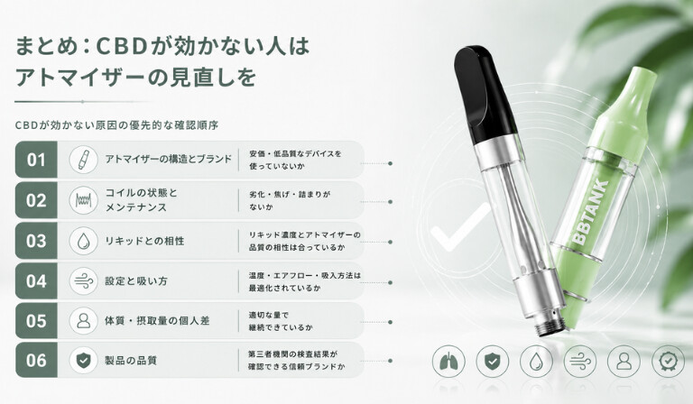 まとめCBDが効かない場合