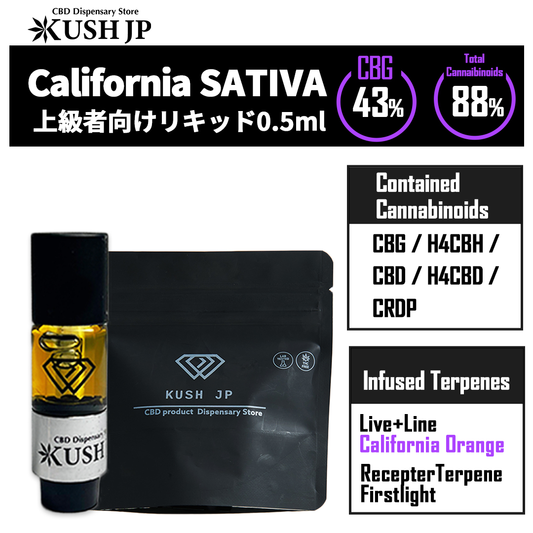 【CBNフリー】California SATIVA（California Orange：0.5ml）【KUSH JP】