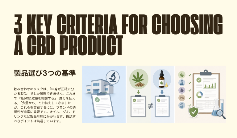 製品選びの3つの基準