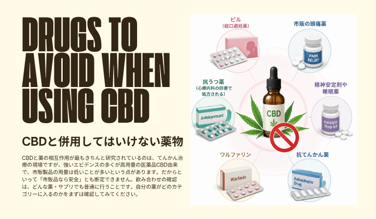 CBDと併用してはいけない薬物カテゴリー