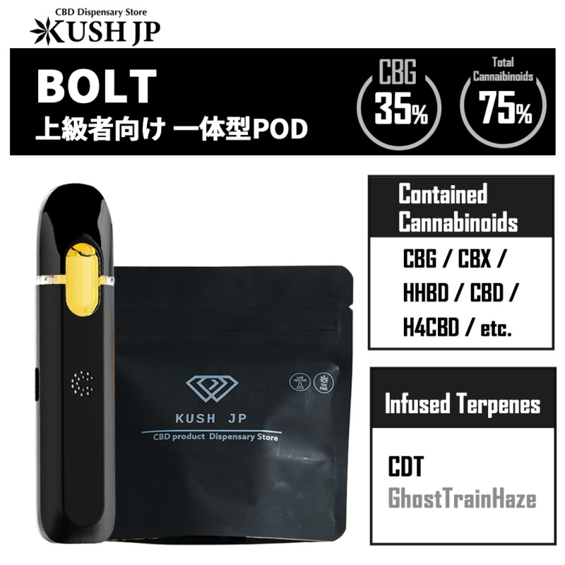 【一体型POD】 BOLT (GhostTrainHaze:1.0ml)【KUSH JP】